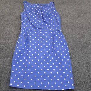 Chaps Women's‎ Sleeveless Polka Dot Dress Blue White Size 10